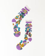 Load image into Gallery viewer, Whimsical Mermaid Ruffle Sheer Crew Sock
