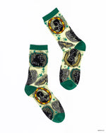 Load image into Gallery viewer, Wicked All Roads Lead to Oz Shimmer Sheer Crew Sock
