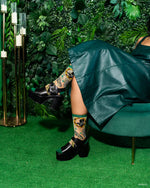 Load image into Gallery viewer, Wicked All Roads Lead to Oz Shimmer Sheer Crew Sock
