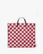 Load image into Gallery viewer, Summer Simple Tote in Plummy/Cream Crochet Checker
