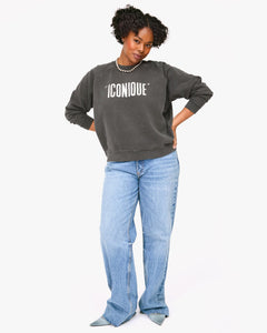 Iconique Sweatshirt in Faded Black/Cream