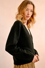 Load image into Gallery viewer, Four Button Cardigan in Black
