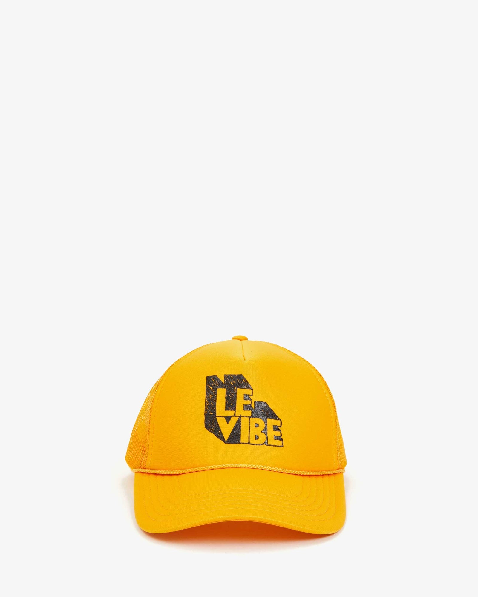 Le Vibe Trucker Hat in Marigold/Black