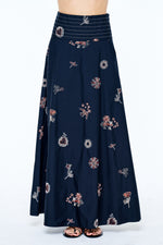 Load image into Gallery viewer, Embroidered Maxi Skirt in Black
