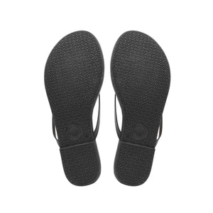 Valentina Slide Sandal in Black and White