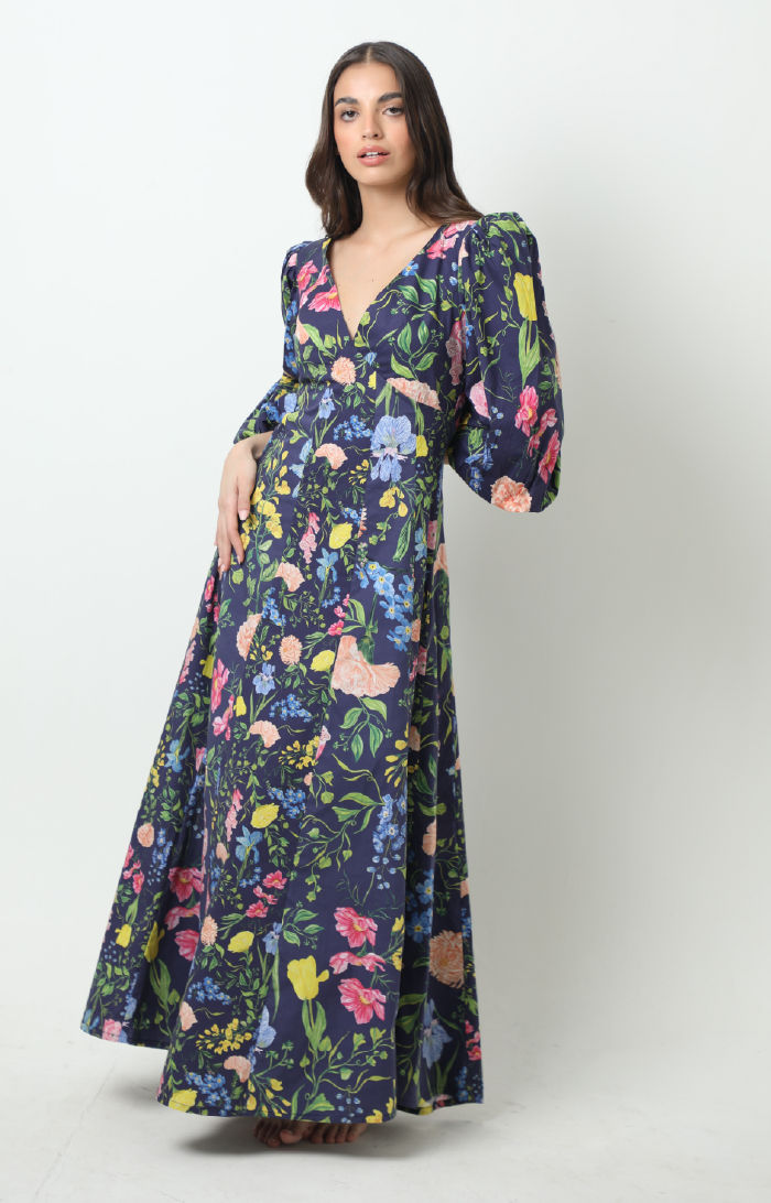 Vera Maxi Dress in Multi-Garden