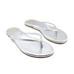 Load image into Gallery viewer, Vivie Slide Sandal in Metallic Silver
