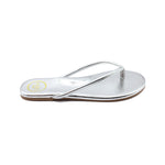 Load image into Gallery viewer, Vivie Slide Sandal in Metallic Silver
