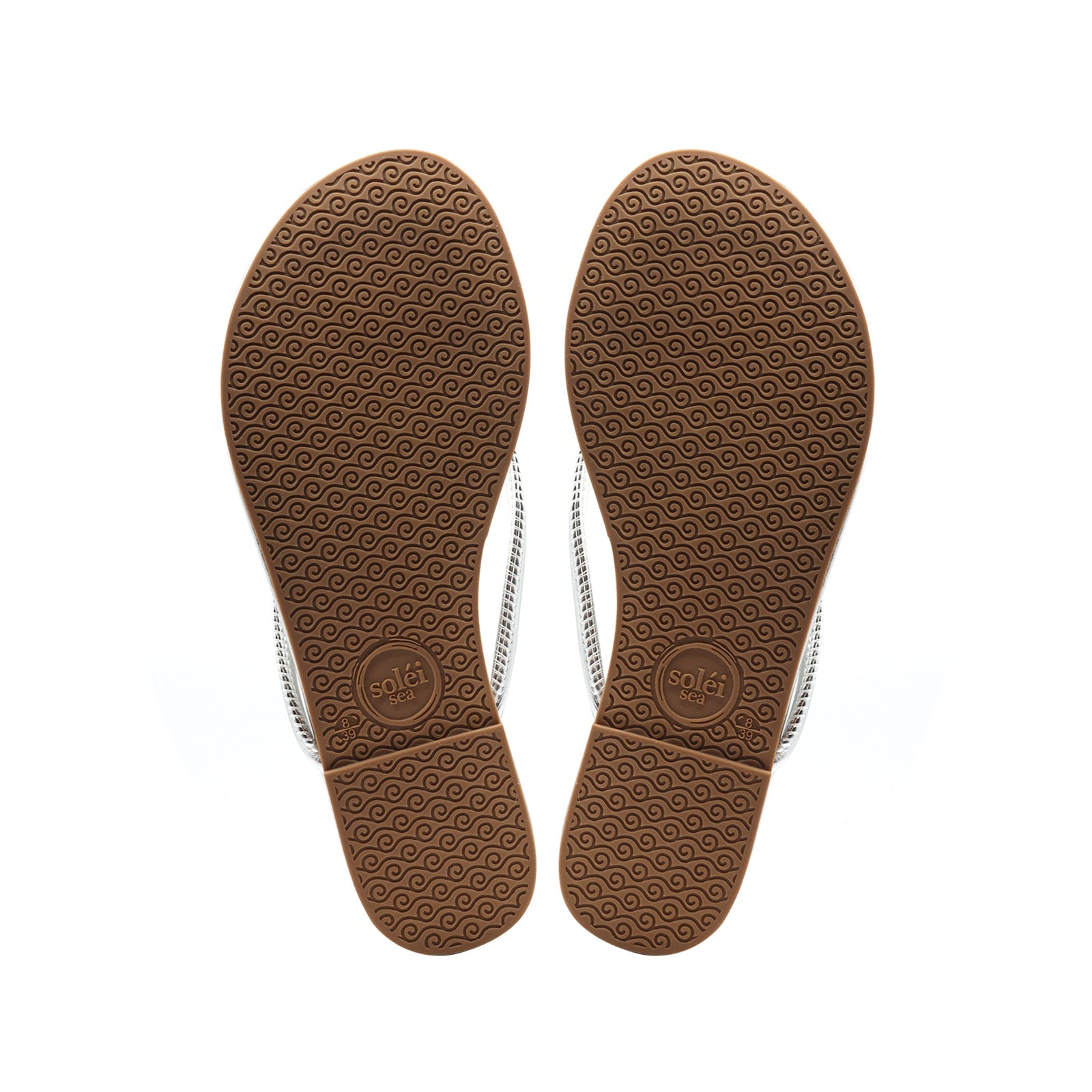 Vivie Slide Sandal in Metallic Silver