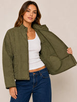 Load image into Gallery viewer, Toby Quilted Jacket in Dirty Olive
