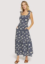 Load image into Gallery viewer, Zenith Bloom Maxi Dress in Blue Floral Multi
