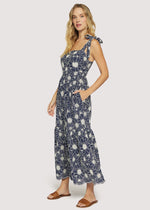 Load image into Gallery viewer, Zenith Bloom Maxi Dress in Blue Floral Multi
