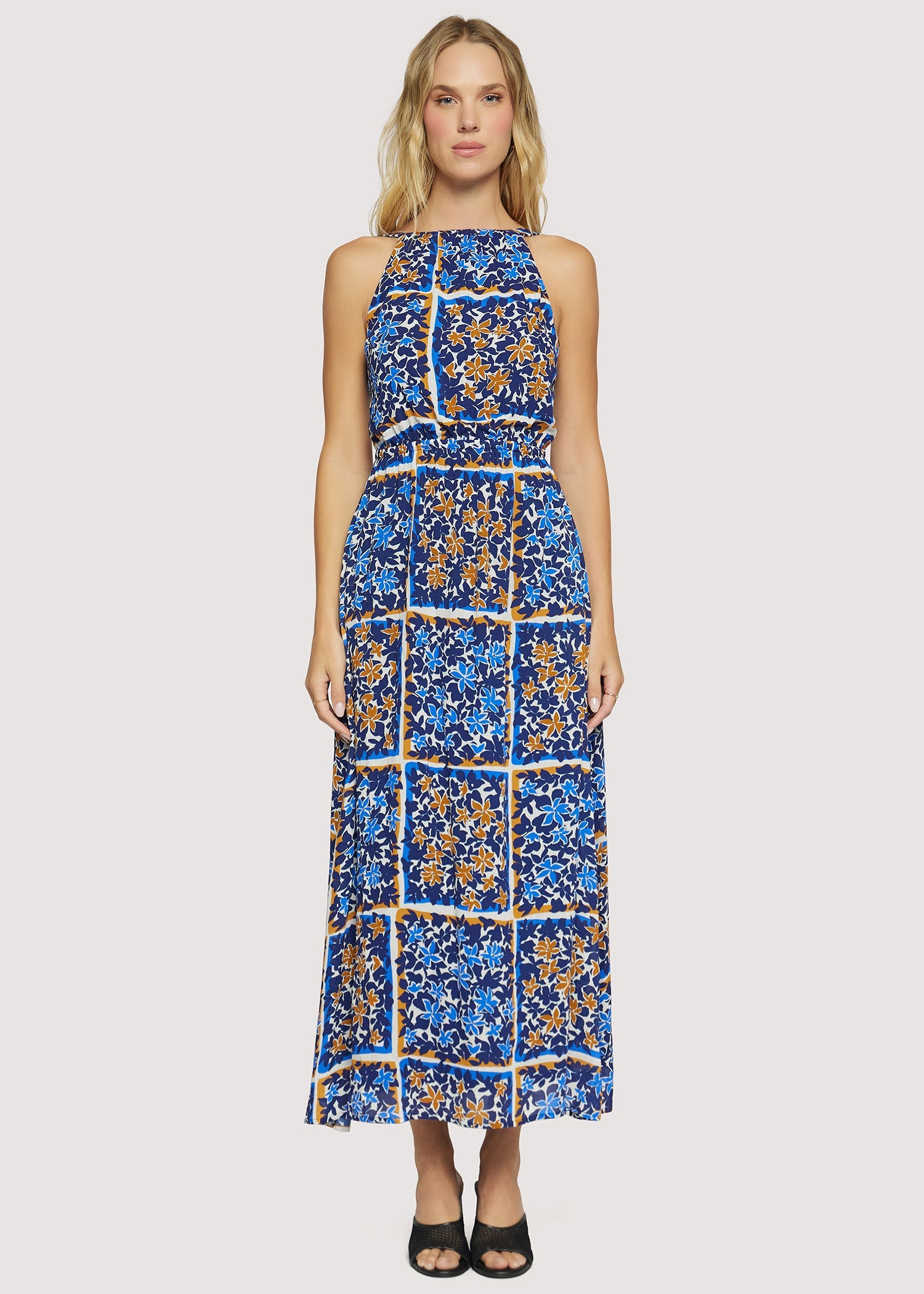Sorrento Romance Maxi Dress in Blue Floral Multi