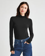 Load image into Gallery viewer, Bamboo Long Sleeve Turtleneck in Black
