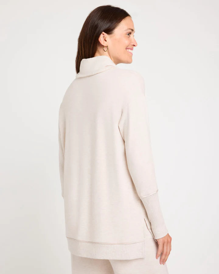 Super Soft Cowl Neck Sweatshirt in Pale Oak