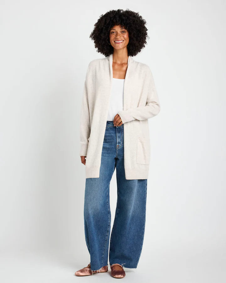 Tori Cashmere Cardigan in Pale Oak