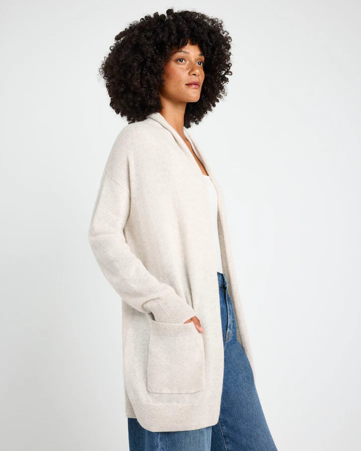 Tori Cashmere Cardigan in Pale Oak