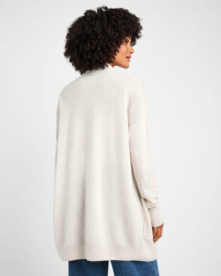 Tori Cashmere Cardigan in Pale Oak