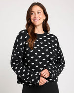 Load image into Gallery viewer, Lolly Hearts Sweater in Black
