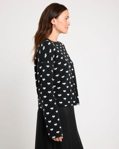 Lolly Hearts Sweater in Black