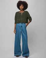 Load image into Gallery viewer, Andrea Crop Cardigan in Green Spruce
