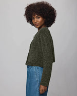 Load image into Gallery viewer, Andrea Crop Cardigan in Green Spruce
