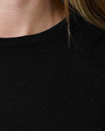 Load image into Gallery viewer, Isabella Eyelash Shimmer Long Sleeve Top in Black
