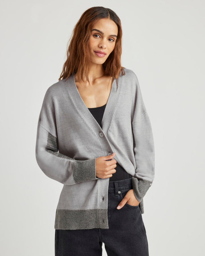 Kristen Cardigan Sweater in Ice Heather