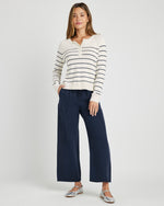 Load image into Gallery viewer, Serafina Stripe Sweater in Ice/Natural
