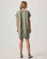 Load image into Gallery viewer, Lauren Dress in Soft Vintage Olive Branch
