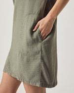 Load image into Gallery viewer, Lauren Dress in Soft Vintage Olive Branch
