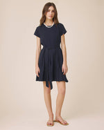 Load image into Gallery viewer, Lydia Linen Mini Dress in Navy
