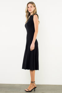 Sleeveless Knit Maxi Dress in Black