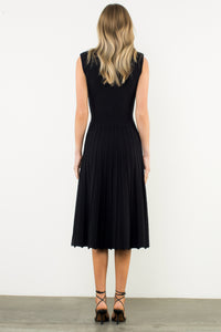 Sleeveless Knit Maxi Dress in Black