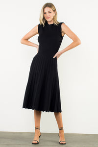 Sleeveless Knit Maxi Dress in Black