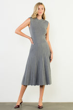 Load image into Gallery viewer, Sleeveless Knit Maxi Dress in Heather Grey
