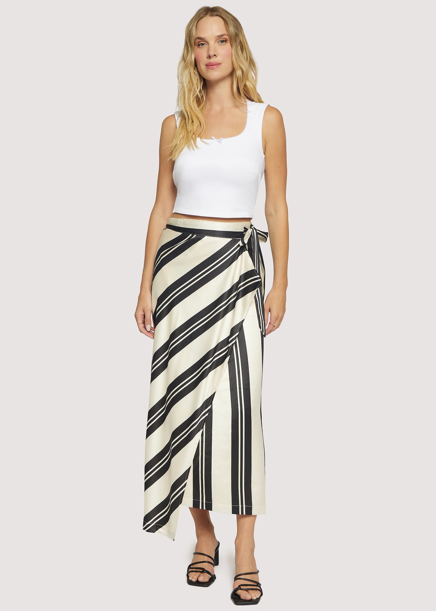 Palermo Maxi Skirt in Cream/Black