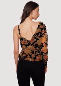 Cabin Hideaway Top in Black Floral