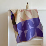 Load image into Gallery viewer, Colorblock Petal Scarf in Purple/Grey/Peach
