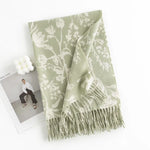 Load image into Gallery viewer, Ink Blot Floral Scarf in Sage
