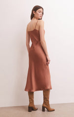 Load image into Gallery viewer, Lark Lux Sheen Slip Dress in Penny
