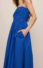 Load image into Gallery viewer, Cornelia Poplin Midi Dress in Nautical
