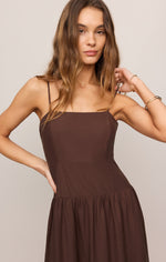 Load image into Gallery viewer, Esti Embroidered Maxi Dress in Chocolate Cherry
