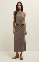 Load image into Gallery viewer, Gail Midi Skirt in Perfectly Taupe
