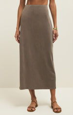 Load image into Gallery viewer, Gail Midi Skirt in Perfectly Taupe
