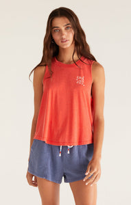 Kayla USA Tank in Poppy