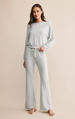 Load image into Gallery viewer, Bisou Stripe Long Sleeve Shirt in Light Denim
