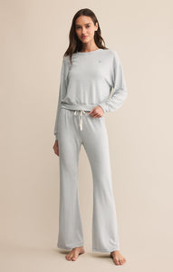 Bisou Stripe Long Sleeve Shirt in Light Denim