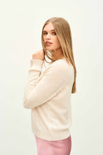 Load image into Gallery viewer, Cashmere Crop Crew in Oatmeal
