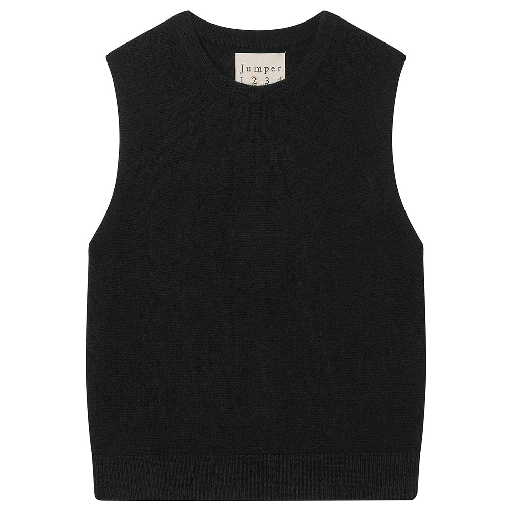 Cashmere Perfect Tank in Black